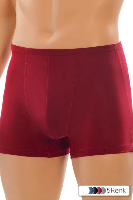 Pamuk Modal Esnek Bel Boxer Öts 2702 - Bordo